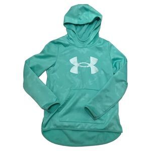 Under Armour Girls Teal Camo pullover sweater size Youth Meduim